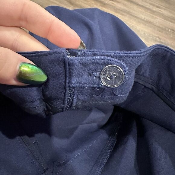 Lilly Pulitzer Navy Wide Leg Sailor Pant Mariner Gold Logo Buttons Sz 2 - Picture 6 of 7